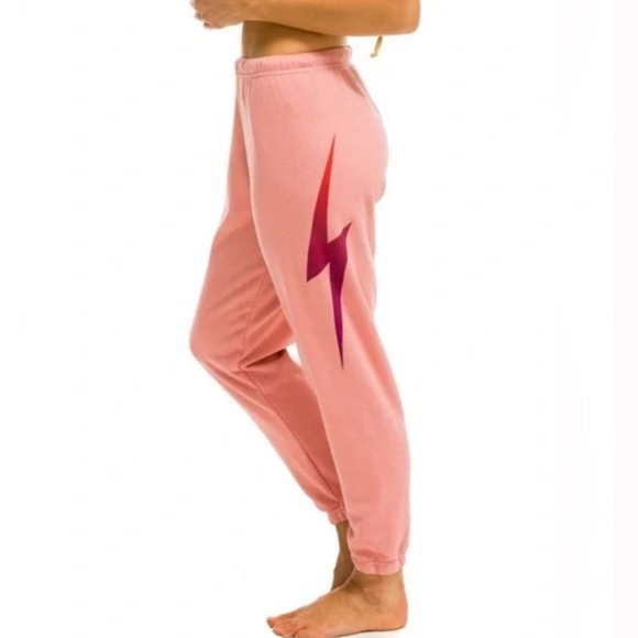 Aviator Nation Bolt Fade Pink Sweatpants (Size S) - Picture 1 of 4